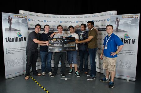Leviathan Gaming at Insomnia46. From left to right: enoryt, b4nny, shade, clockwork, mackey, Cyzer