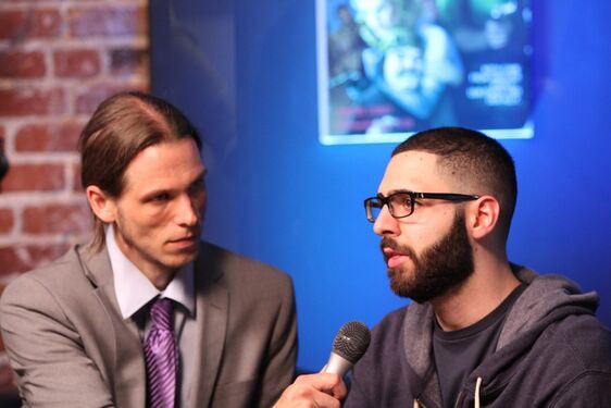 Showstopper being interviewed by Extine at Rewind LAN 2017.